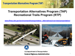 TAP and RTP Funding - National Walking Summit