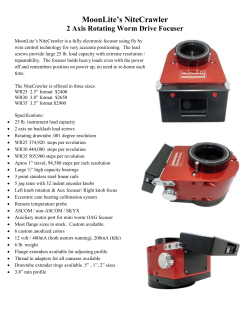 On the Nitecrawler focuser including magnetic limit switches, and full