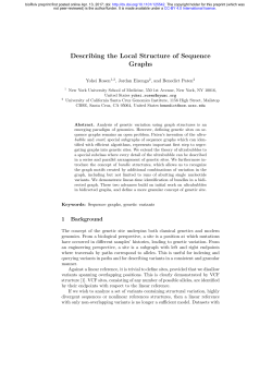 Describing the Local Structure of Sequence Graphs