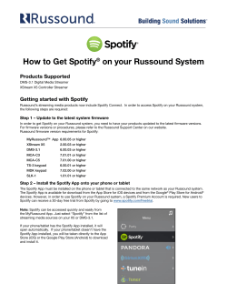 How to Get Spotify® on your Russound System