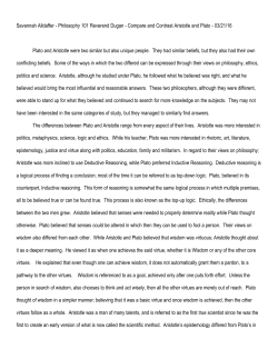 Alldaffer S. Aristotle Vs Plato WORD