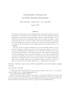 On Exhaustive Strategy Sets for Stable Matching