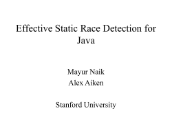 Insight: Must alias analysis not necessary for race detection!