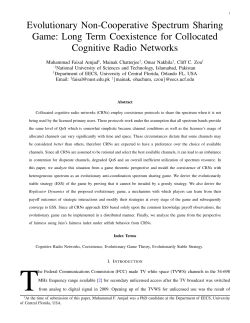 Evolutionary Non-Cooperative Spectrum Sharing Game