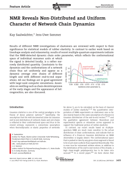 NMR Reveals Non-Distributed and Uniform