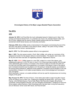 The 1970`s - Major League Baseball Players Association