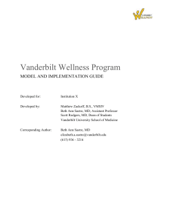 the student wellness committee - Vanderbilt University School of