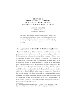 LECTURE 6 MATHEMATICAL ANALYSIS OF A CYCLE