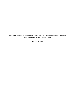 enterprise agreement 2004 - Western Australian Industrial Relations