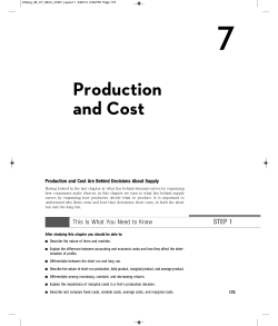 Production and Cost - Macmillan Learning
