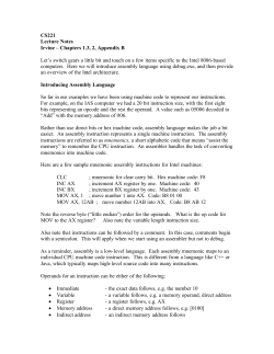 CS221 Lecture Notes Irvine &ndash; Chapters 1.3, 2, Appendix B Let`s