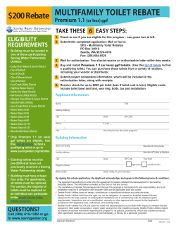 MultifaMily toilet Rebate $200 Rebate