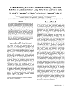 Machine Learning Models For Classification Of Lung Cancer and