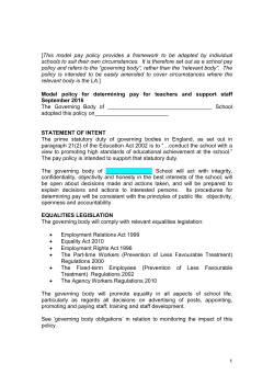 model pay policy for maintained schools in england