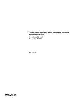 Oracle® Fusion Applications Project Management, Define and