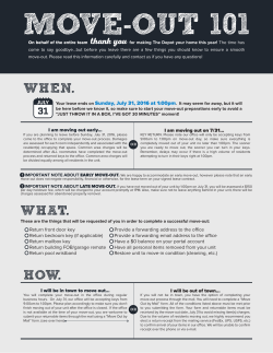 Move Out 101 - The Depot at Akron