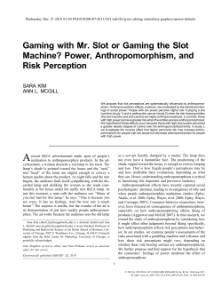 Gaming with Mr. Slot or Gaming the Slot Machine