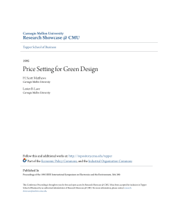 Price Setting for Green Design
