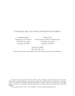 A Laboratory Test of an Auction with Negative Externalities