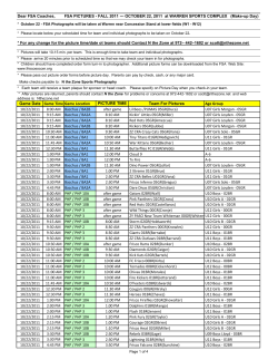 Game Date Game Time Game Location PICTURE TIME Team For
