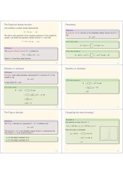 Empirical distribution, standard error