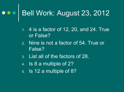 PowerPoint Presentation - GCF and LCM Problem Solving
