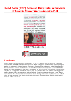 Read Book  Because They Hate: A Survivor of