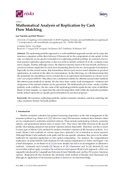Mathematical Analysis of Replication by Cash Flow Matching