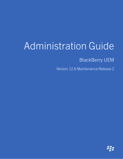 BlackBerry UEM - Docs.blackberry.com