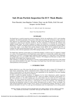 Sub 20nm particle inspection on EUV mask blanks
