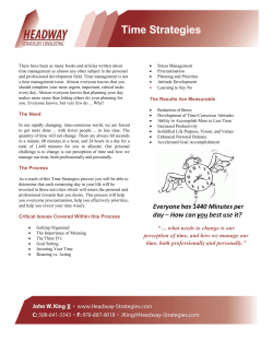 Time Strategies - Headway Strategies Consulting