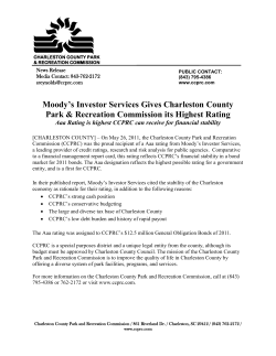 Moody`s Investor Services Gives Charleston County Park
