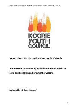 document Koorie Youth Council Submission to the Parliamentary