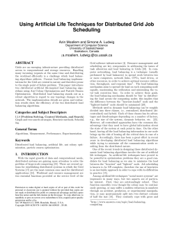 Using Artificial Life Techniques for Distributed Grid Job Scheduling