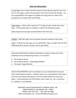 REALTOR PROCEDURES Listing Agent must submit