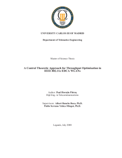 A Control Theoretic Approach for Throughput Optimisation in