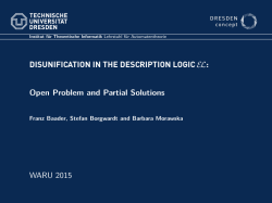 Disunification in the Description Logic EL: