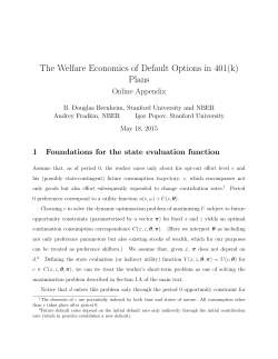 The Welfare Economics of Default Options in 401(k) Plans