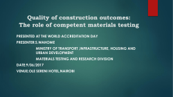 Testing of materials used for construction