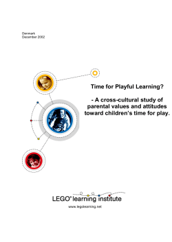 Time for Playful Learning? - A cross-cultural study of