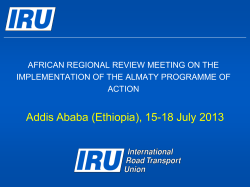 IRU support measures - Second United Nations Conference on