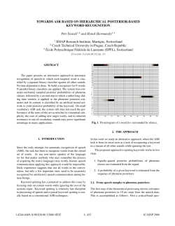 Towards ASR Based on Hierarchical Posterior
