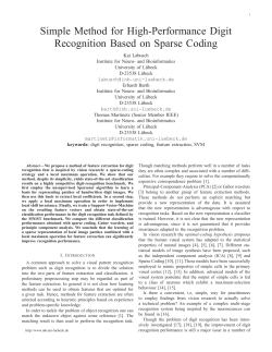 Simple Method for High-Performance Digit Recognition Based on