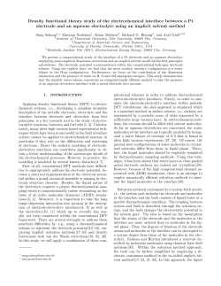 Density functional theory study of the electrochemical