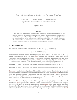Deterministic Communication vs. Partition Number