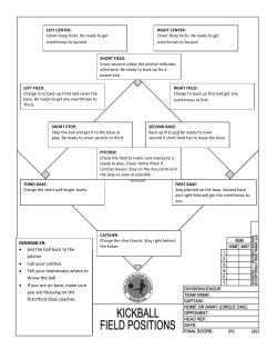 Kickball Field Position Description Print Out
