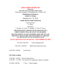 2016 iaido seminar - Canadian Kendo Federation
