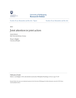 Joint attention in joint action - Research Online