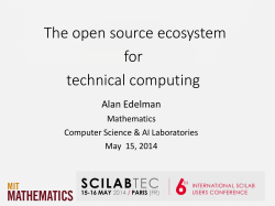 The open source ecosystem for technical