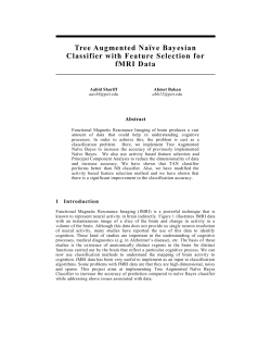 Tree Augmented Na&iuml;ve Bayesian Classifier with Feature Selection